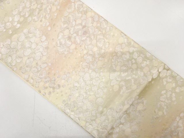 JAPANESE KIMONO / ANTIQUE FUKURO OBI / SILK / WOVEN STONE PAVEMENT